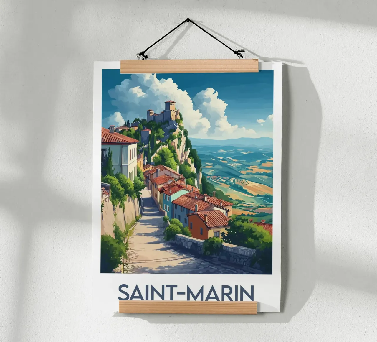 Affiche Saint-Marin poster avec cadre en aluminium de Frame the World