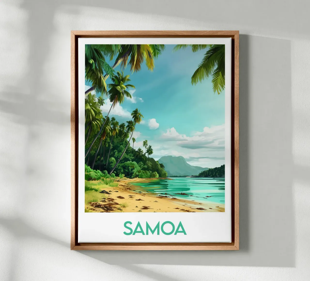 Affiche Samoa tela con Cornice a cassetta da Frame the World