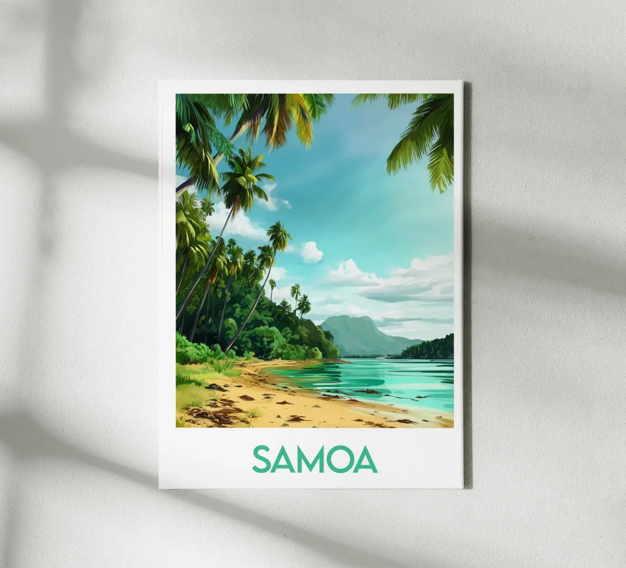 Affiche Samoa tela con Cornice a cassetta da Frame the World