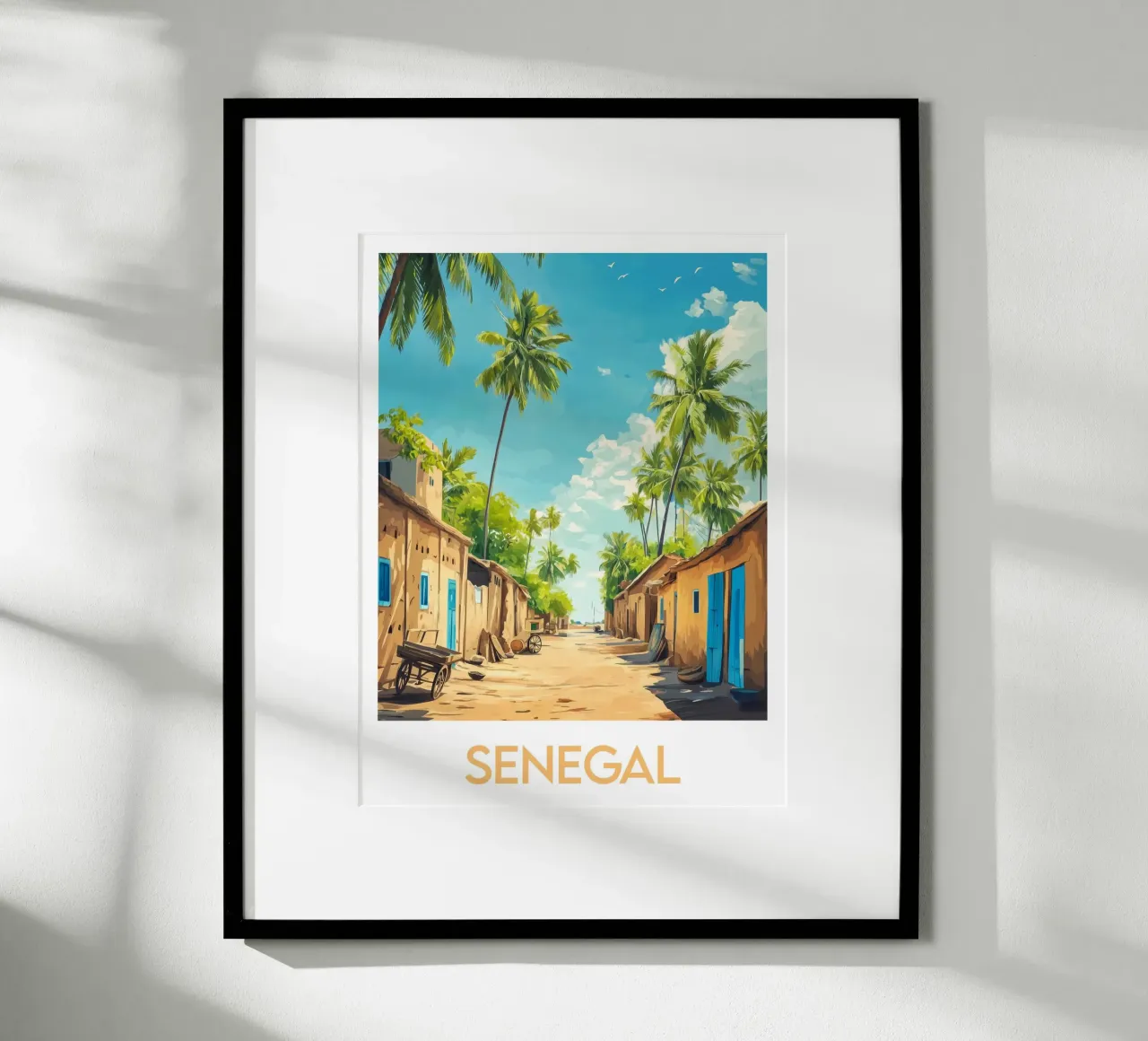 Poster del Senegal poster con telaio in alluminio da Frame the World
