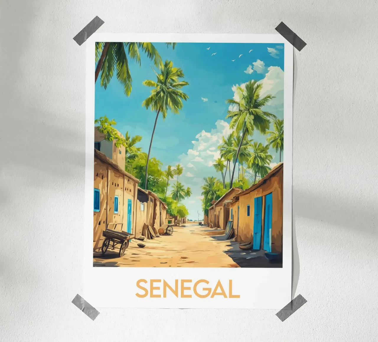 Poster del Senegal poster con telaio in alluminio da Frame the World