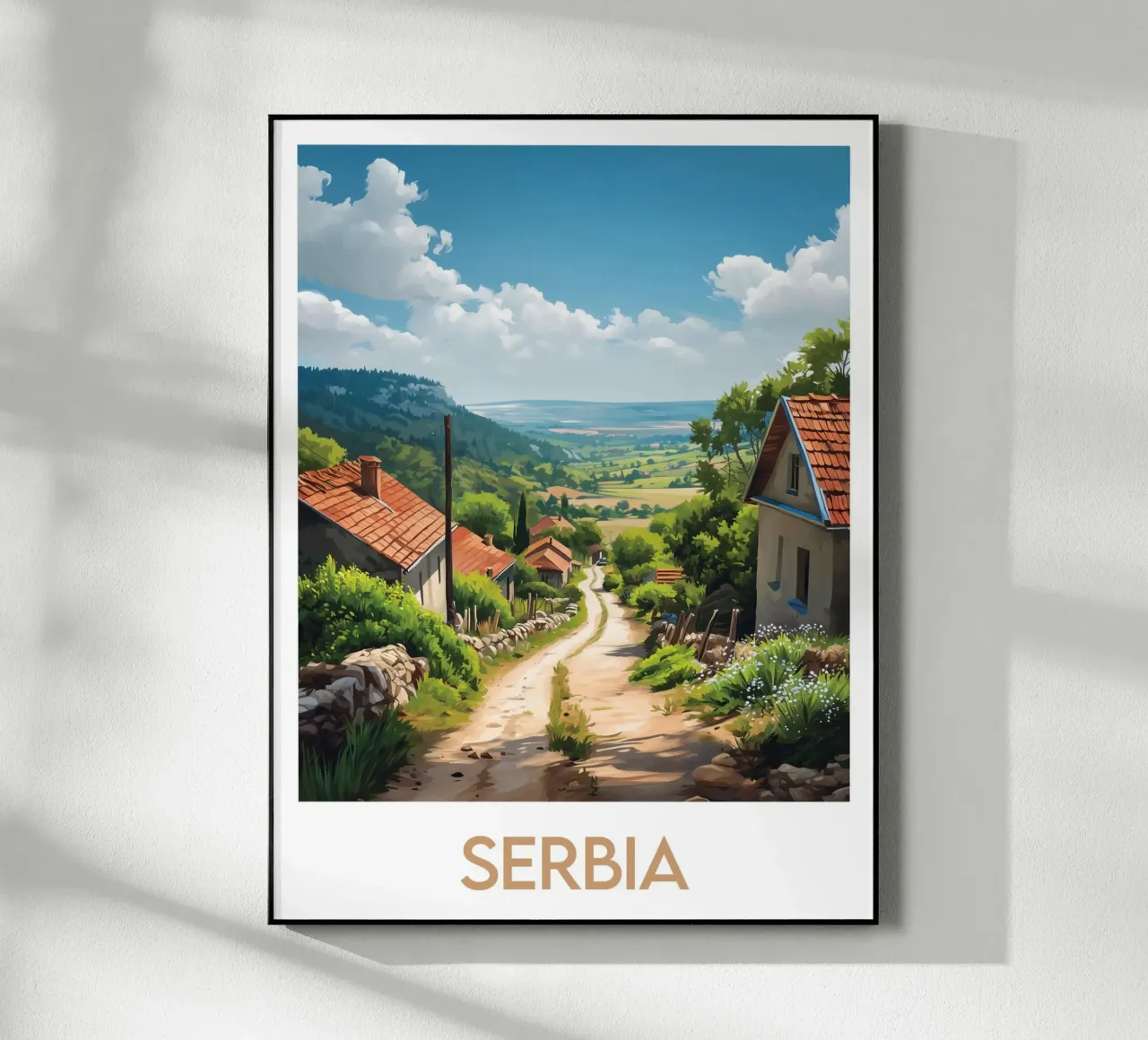 Affiche Serbie plexiglass da Frame the World