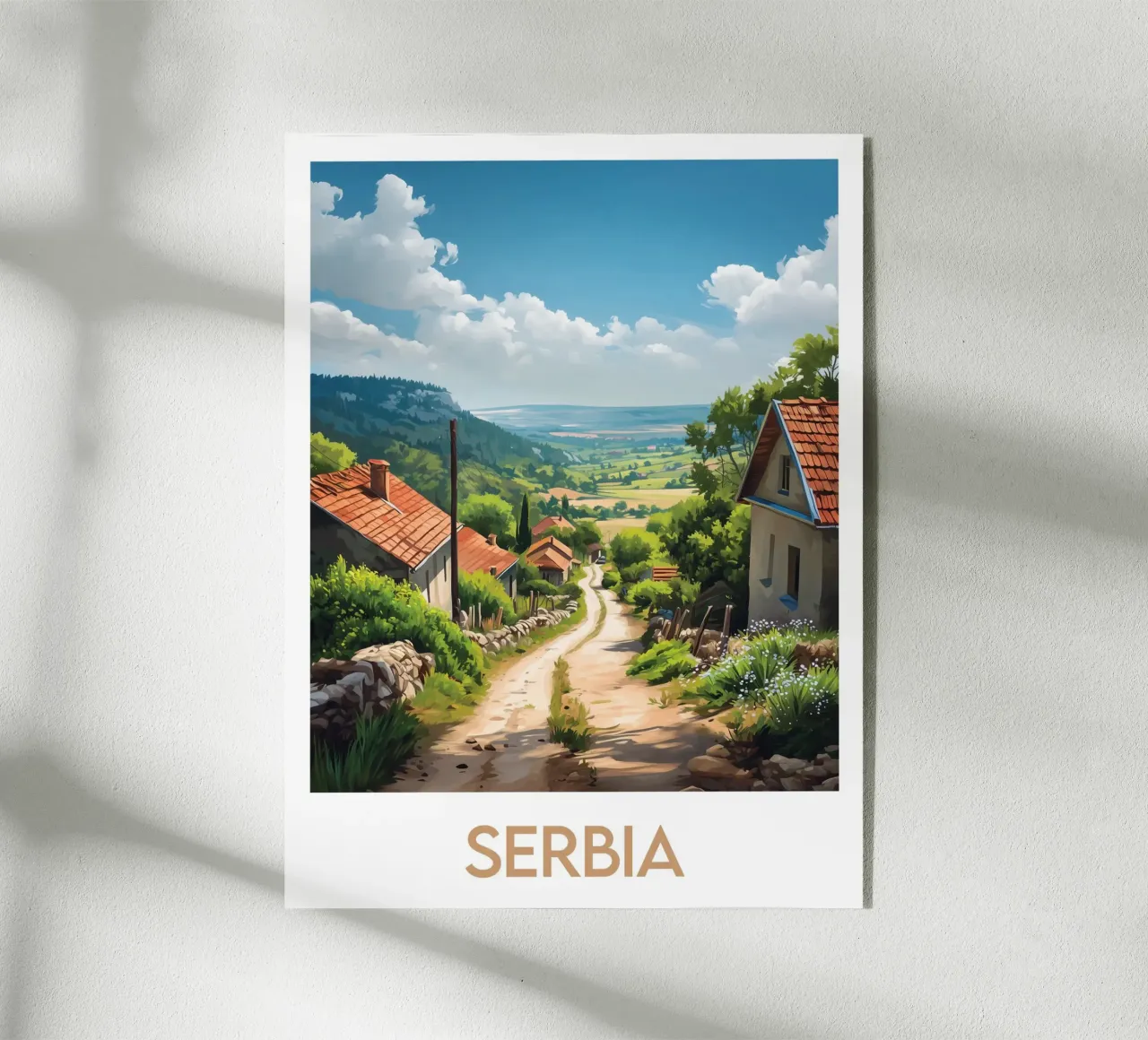 Affiche Serbie plexiglass da Frame the World