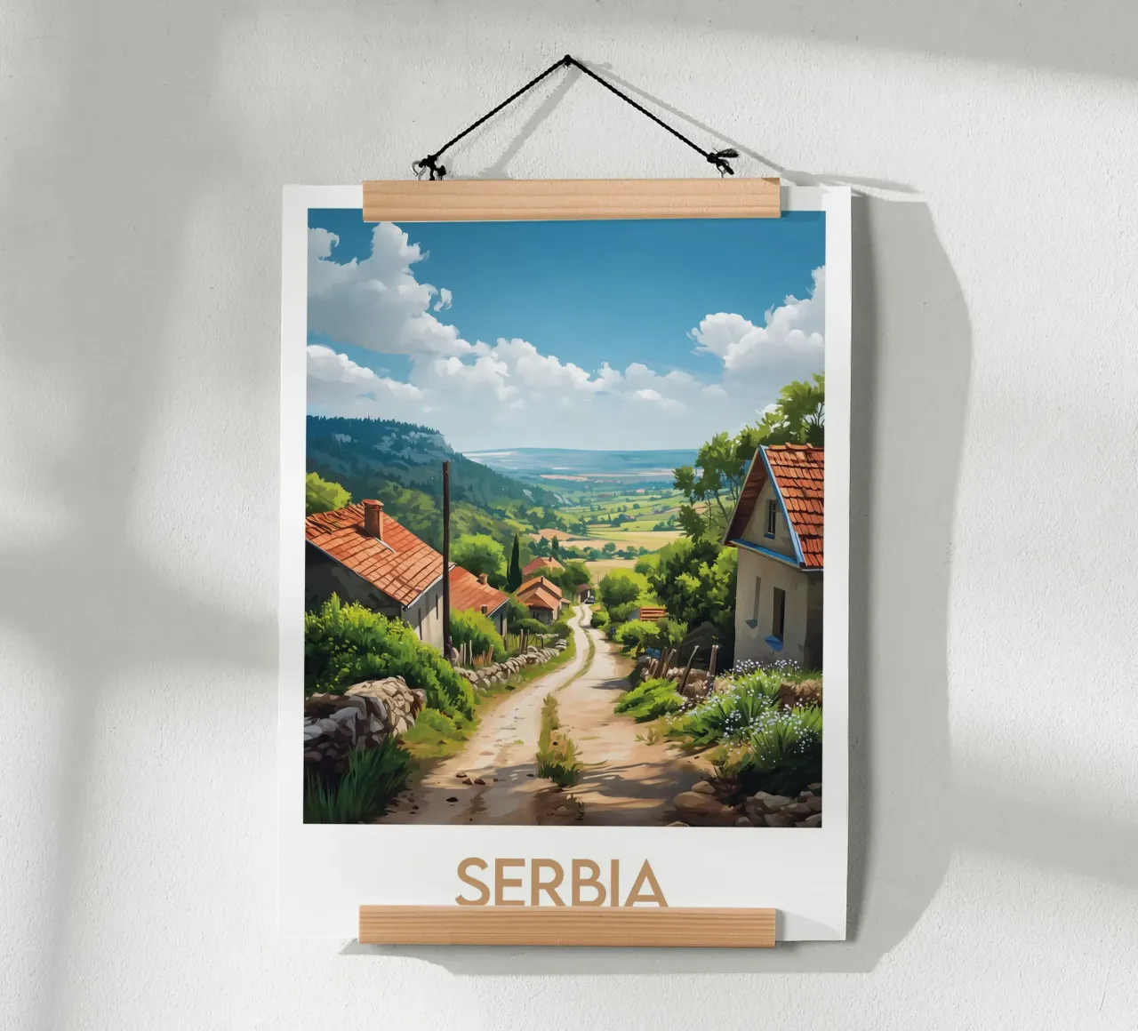 Affiche Serbie poster con telaio in plastica da Frame the World