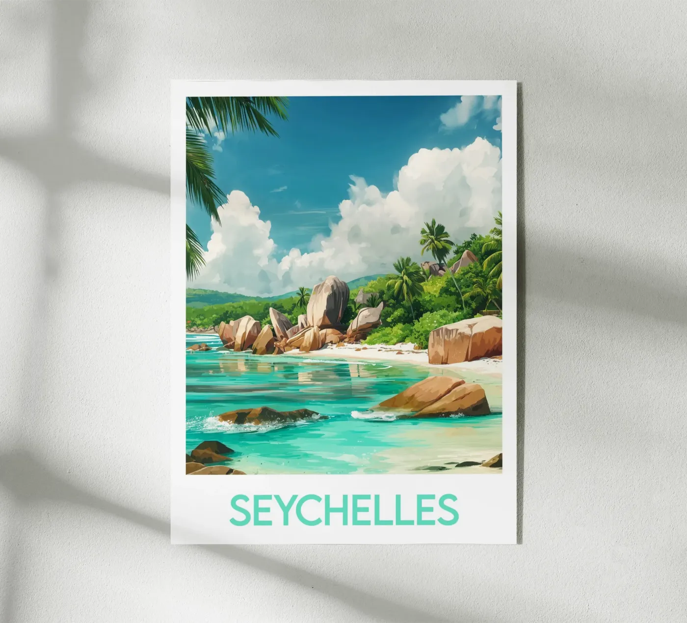 Poster delle Seychelles plexiglass da Frame the World
