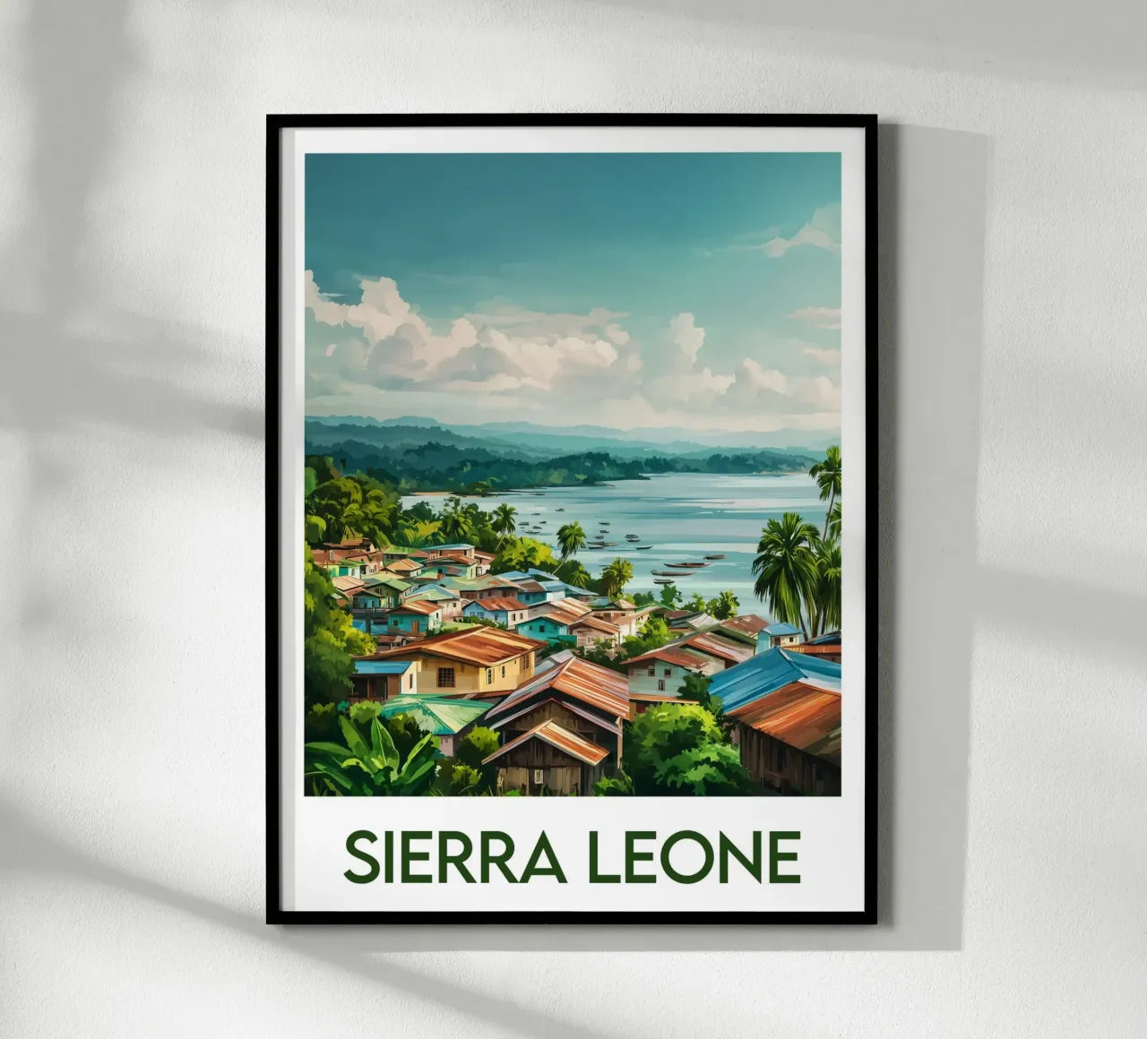 Affiche Sierra Leone poster con telaio in alluminio da Frame the World