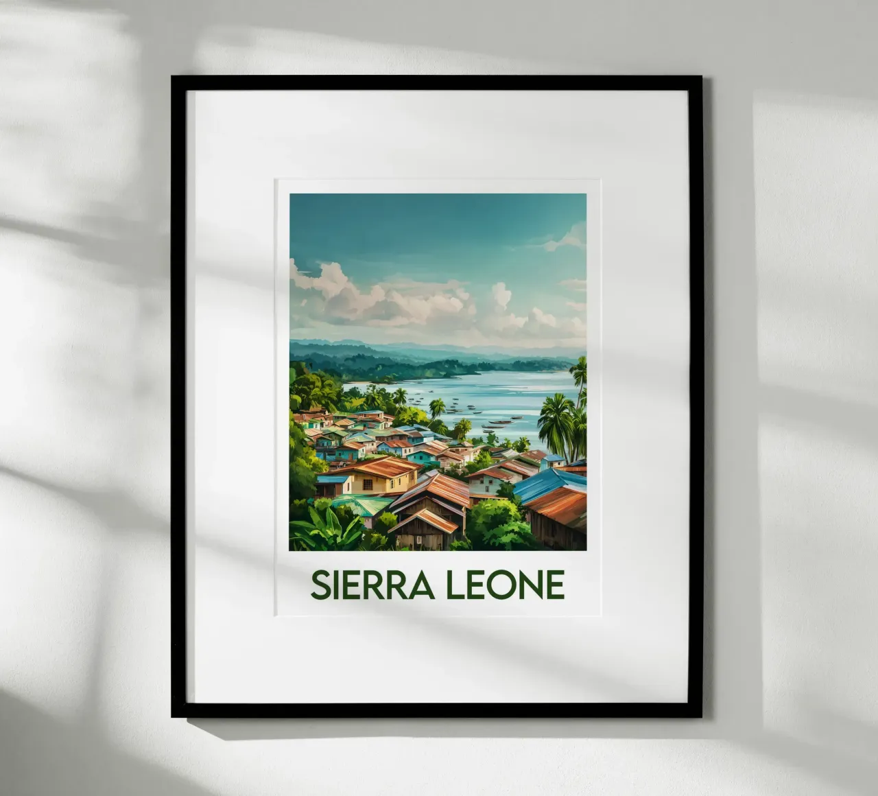 Affiche Sierra Leone poster con telaio in alluminio da Frame the World