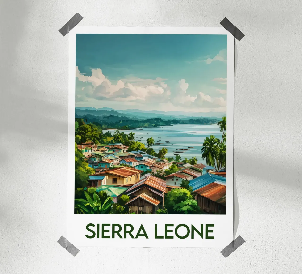 Affiche Sierra Leone poster con telaio in alluminio da Frame the World