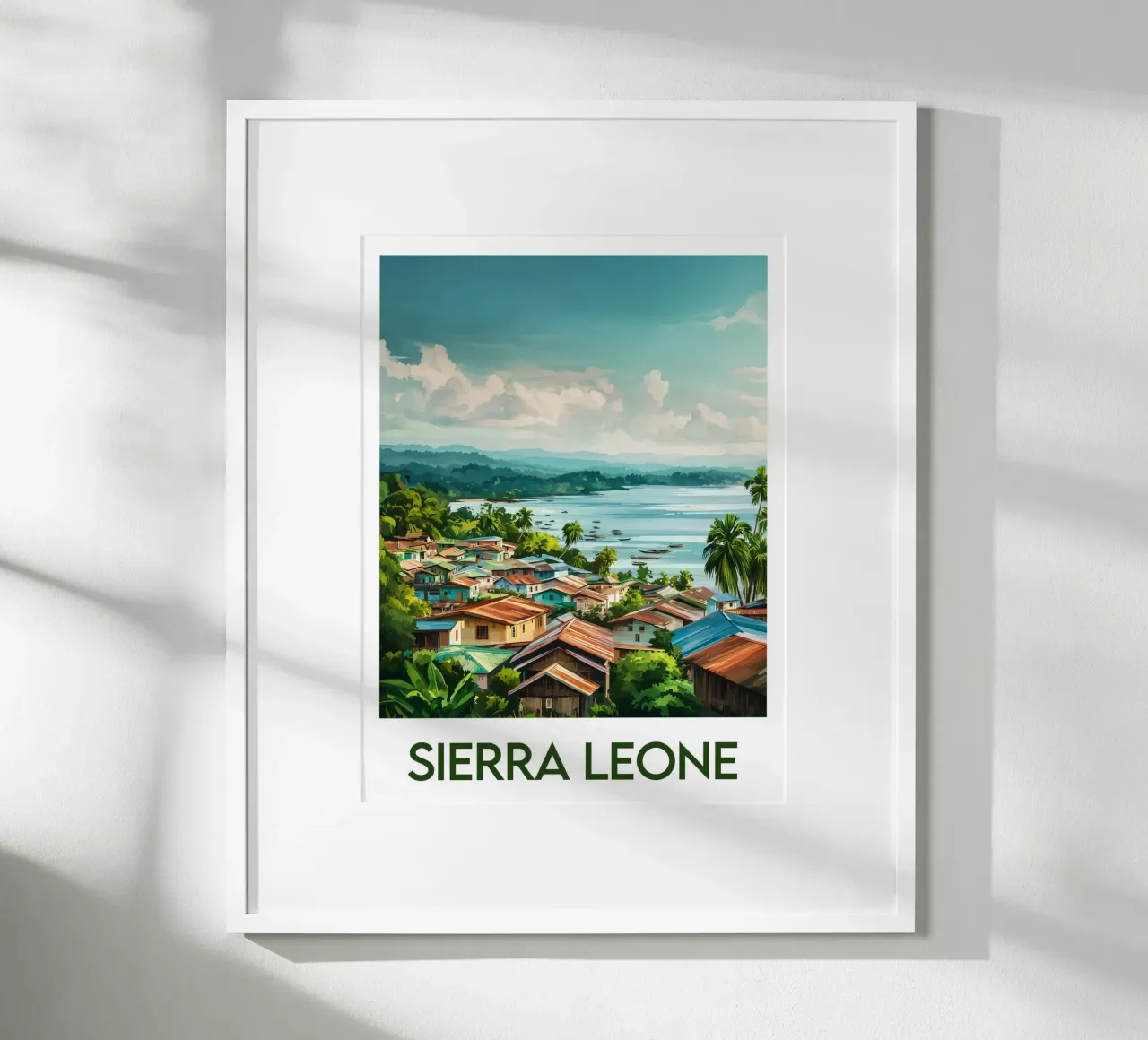Affiche Sierra Leone poster con telaio in alluminio da Frame the World