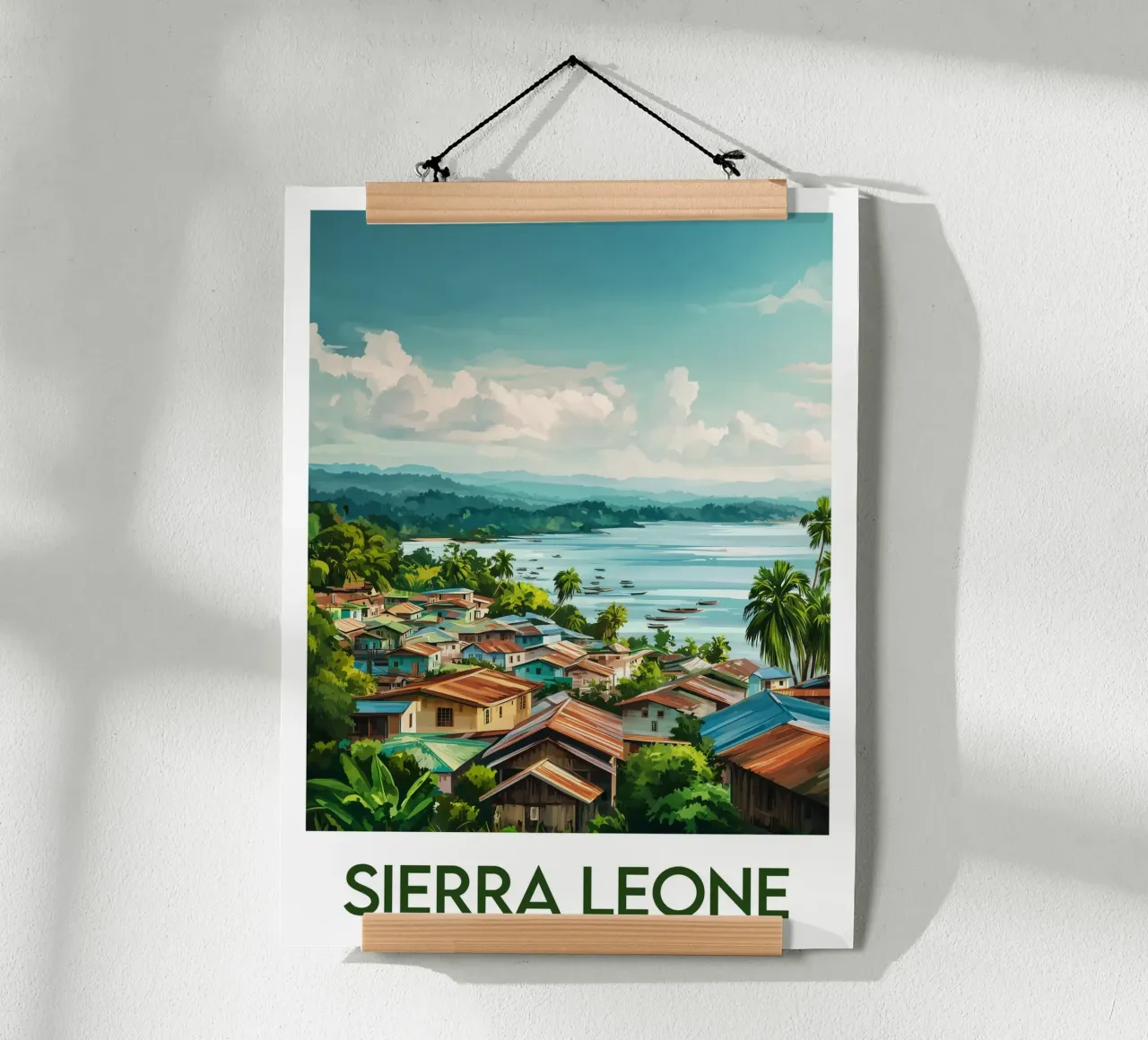 Affiche Sierra Leone poster con telaio in alluminio da Frame the World