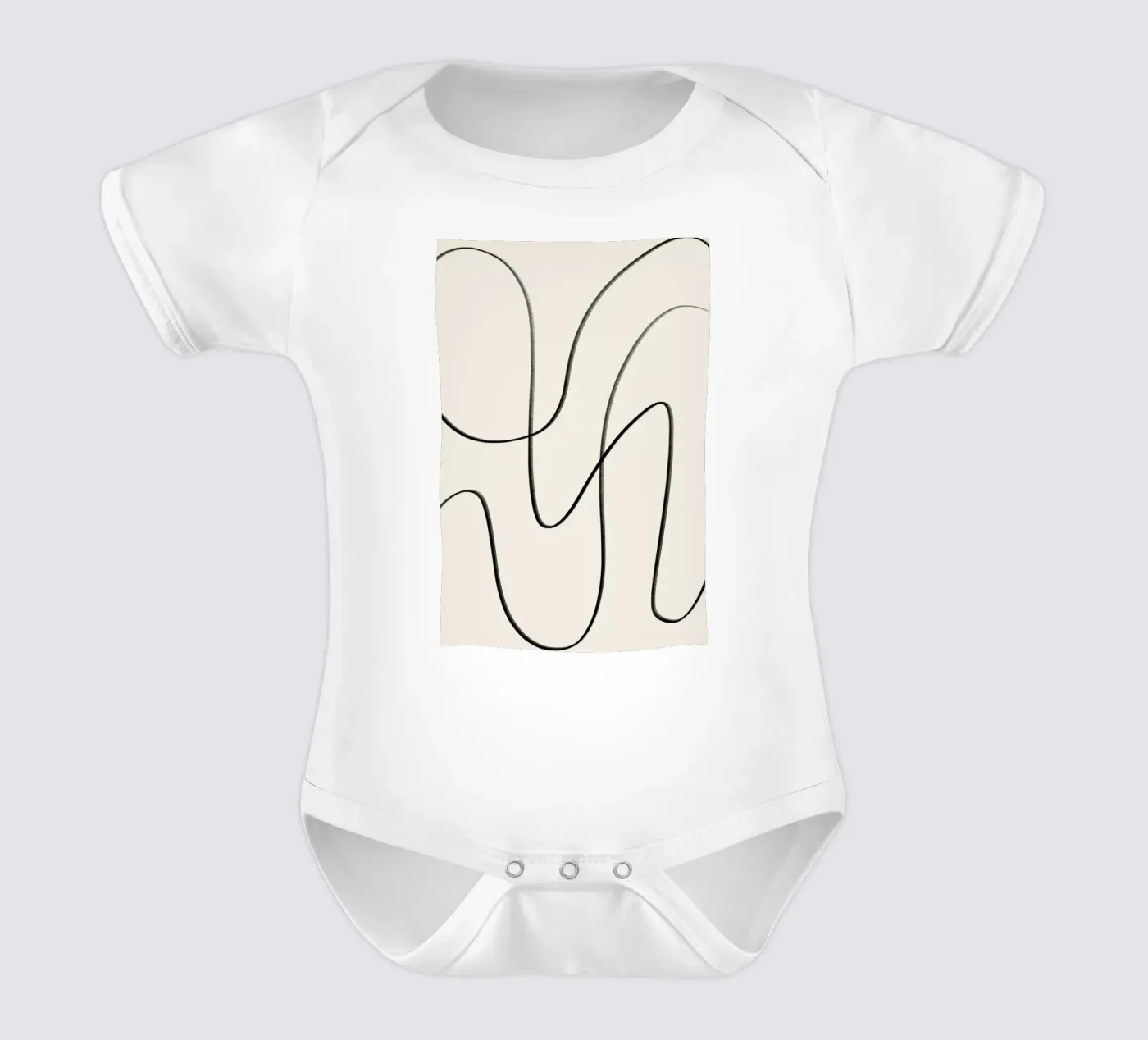 Flow short-sleeve baby romper by Graphite