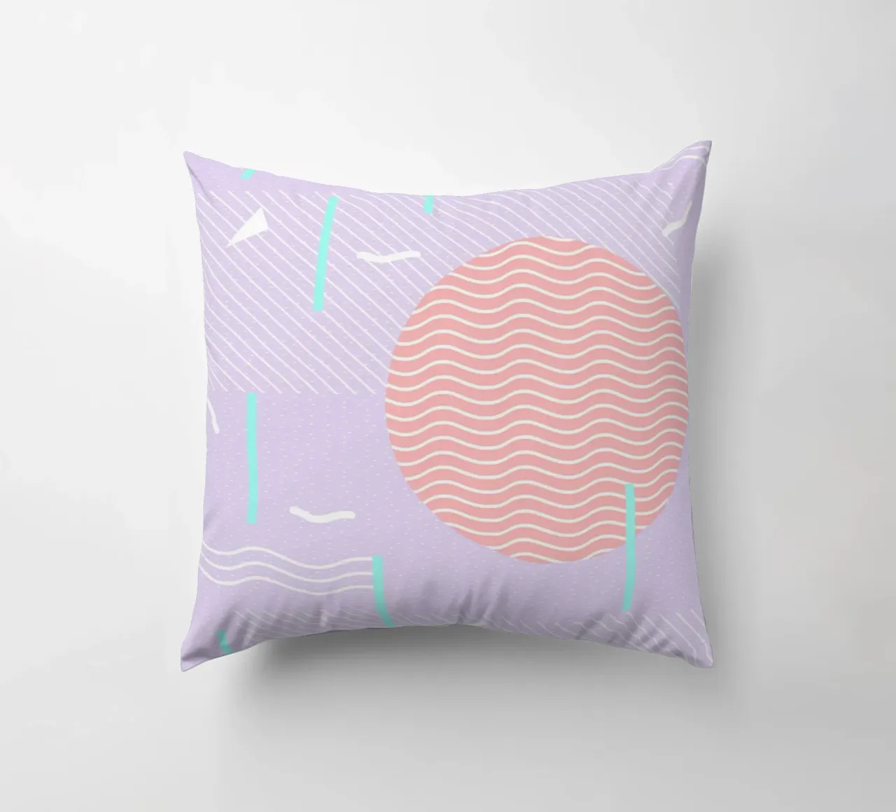 Memphis Summer Lavender Waves cojín de SilverPegasus