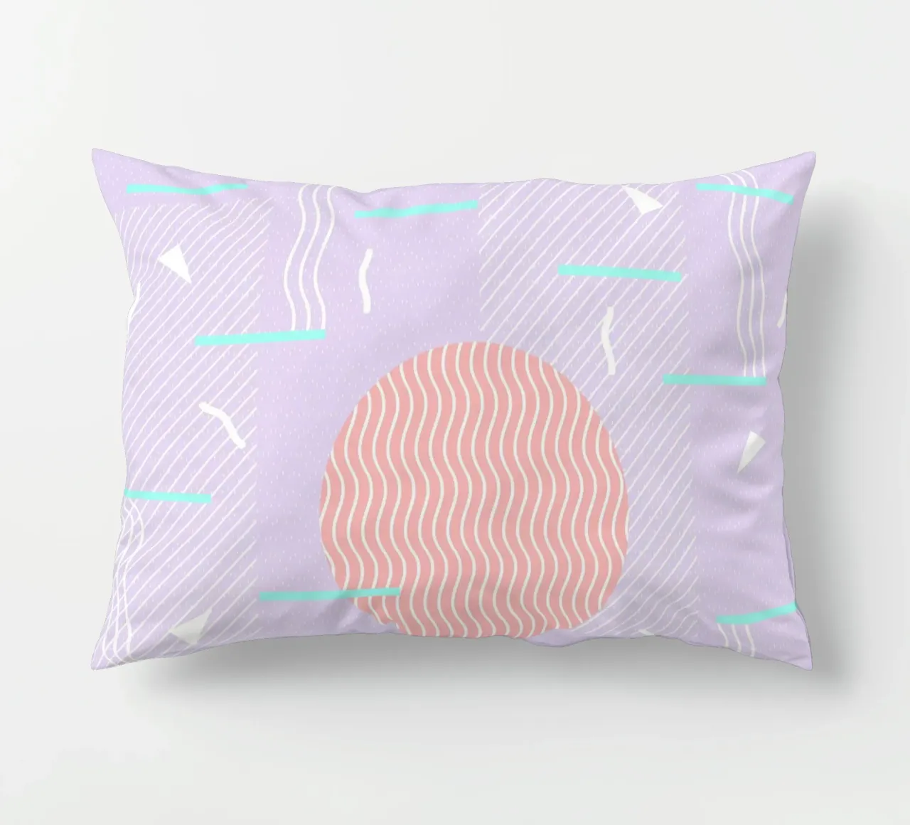 Memphis Summer Lavender Waves cojín de SilverPegasus