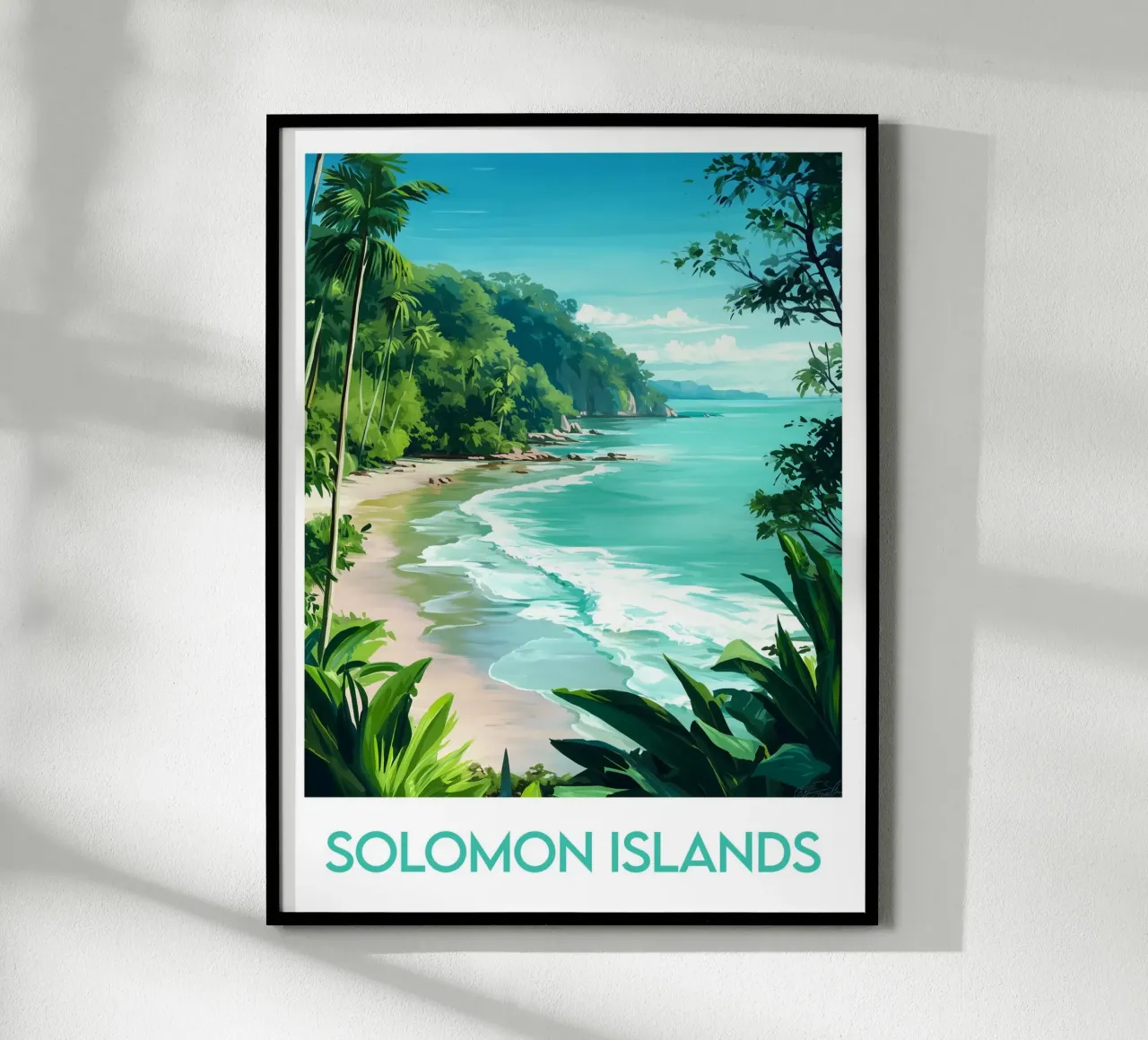Poster delle Isole Salomone carta hahnemühle da Frame the World