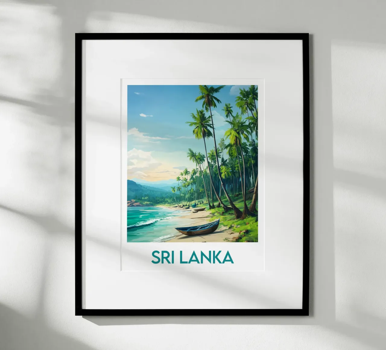 Affiche Sri Lanka poster con telaio in alluminio da Frame the World