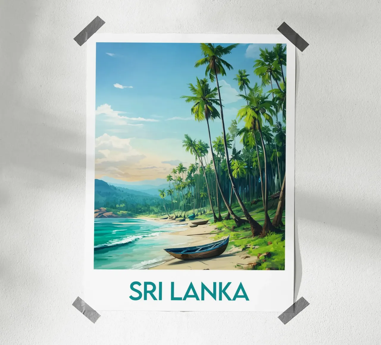Affiche Sri Lanka poster con telaio in alluminio da Frame the World