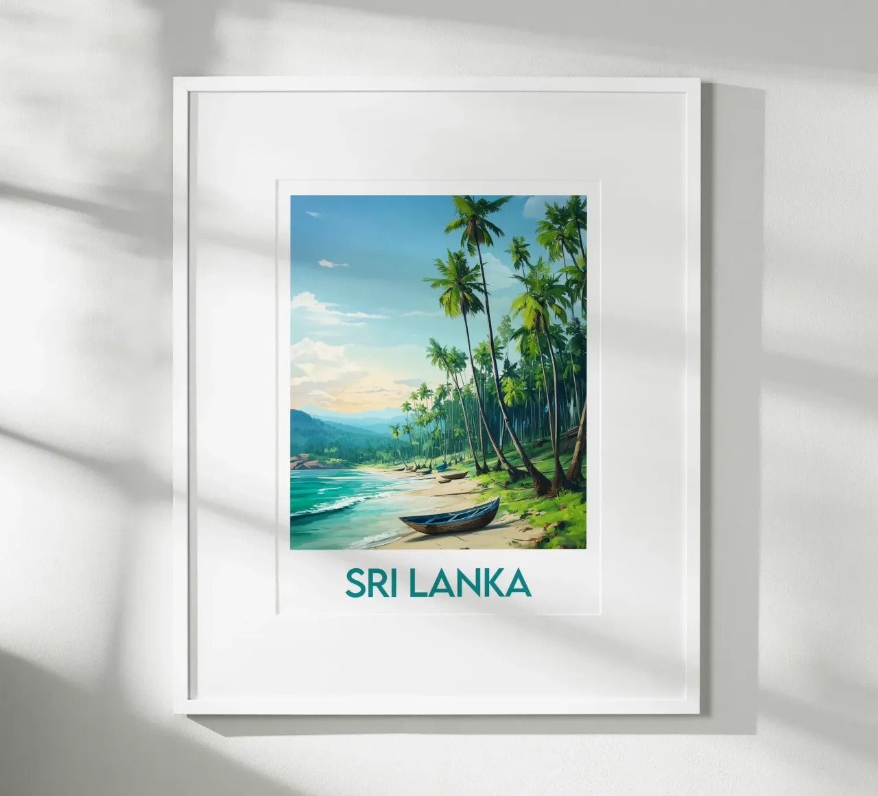 Affiche Sri Lanka poster con telaio in alluminio da Frame the World