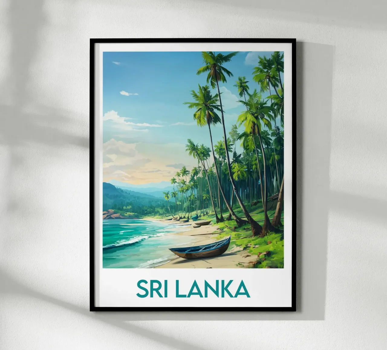 Affiche Sri Lanka poster con telaio in alluminio da Frame the World