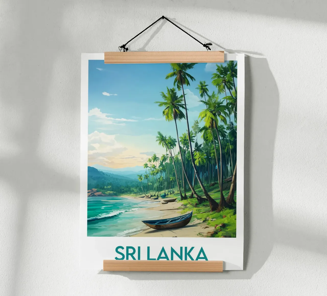 Affiche Sri Lanka poster con telaio in alluminio da Frame the World