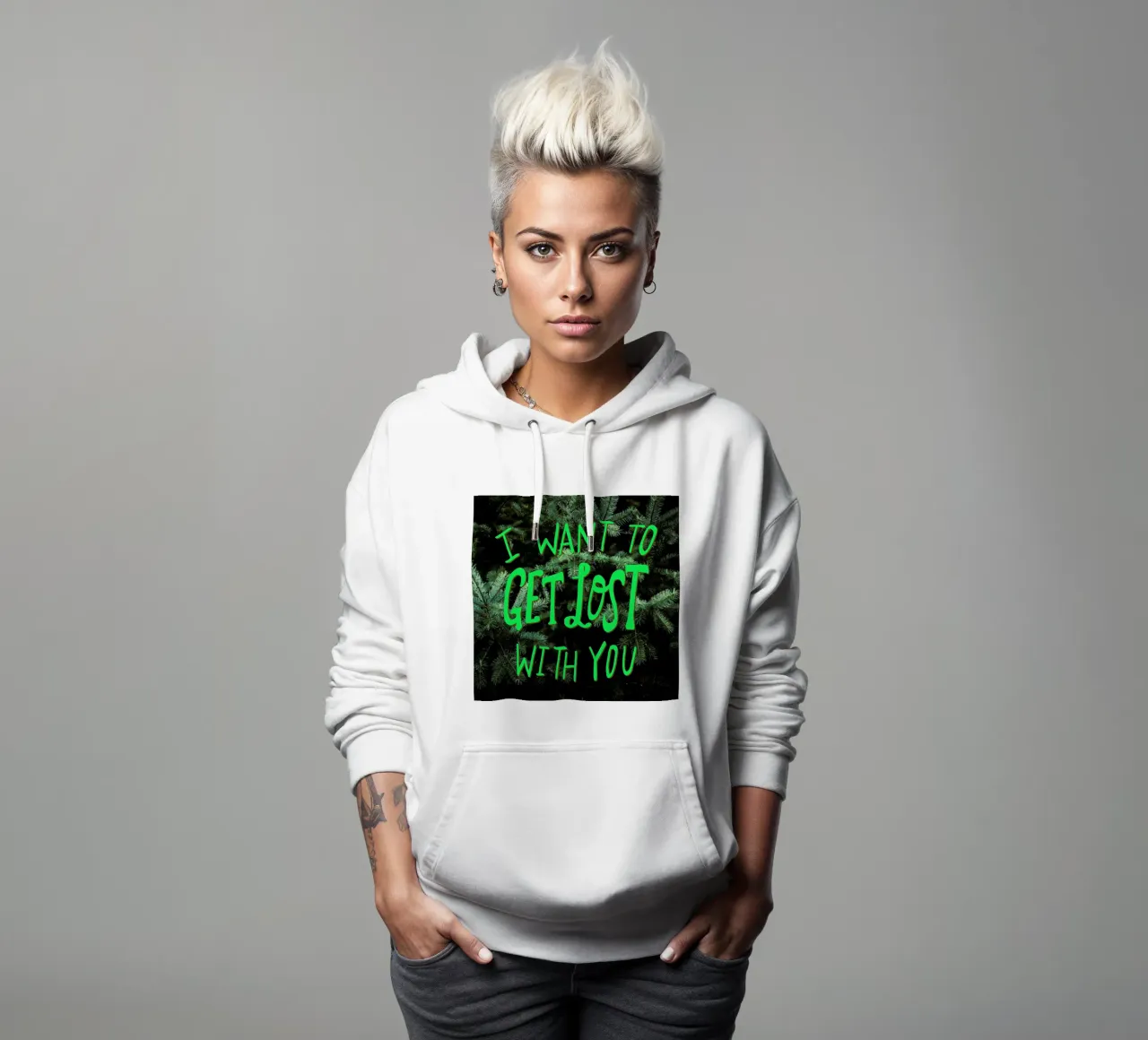 Get Lost With You felpa con cappuccio da Leah Flores