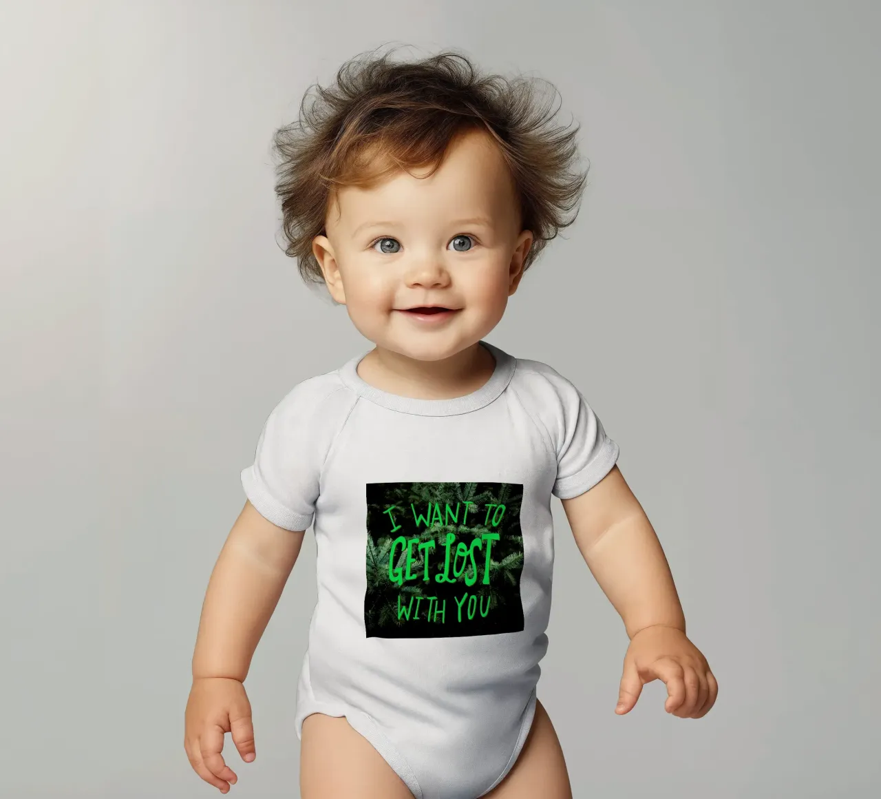Get Lost With You body neonato maniche corte da Leah Flores