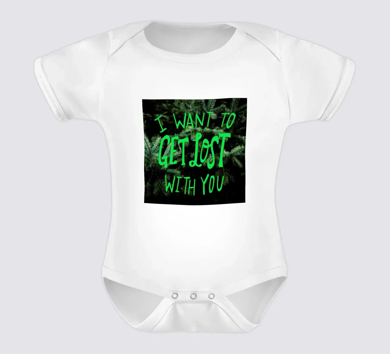 Get Lost With You body neonato maniche corte da Leah Flores