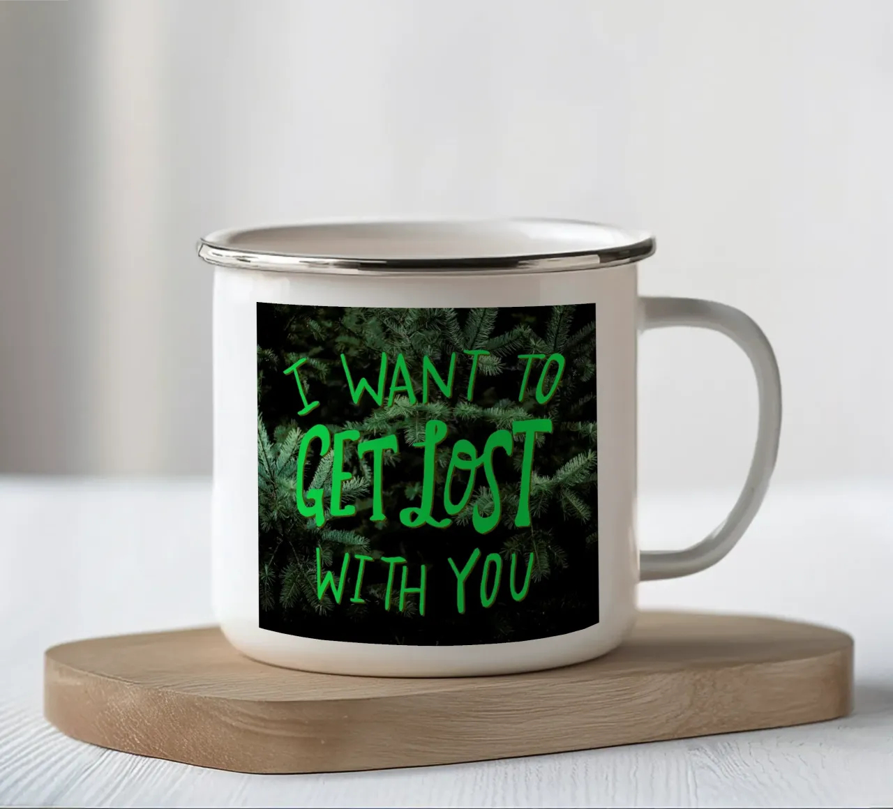 Get Lost With You tazza in smalto da Leah Flores