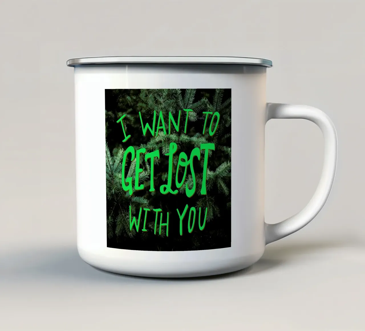 Get Lost With You mug en émail de Leah Flores