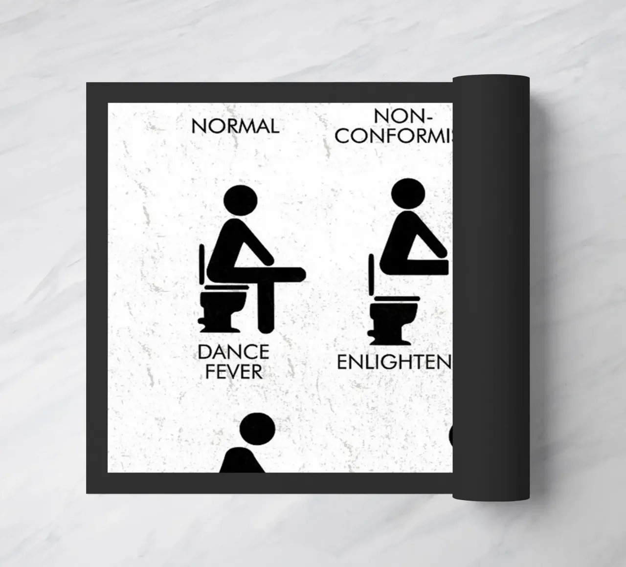 BATHROOM PERSONALITIES doormat by Dale Edward YoungJr