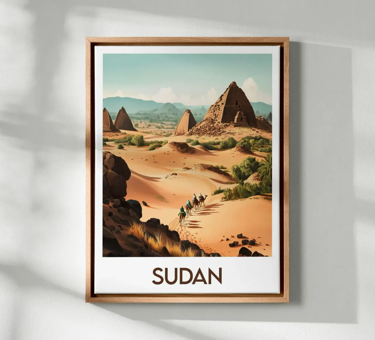 Affiche Soudan tela con Cornice a cassetta da Frame the World