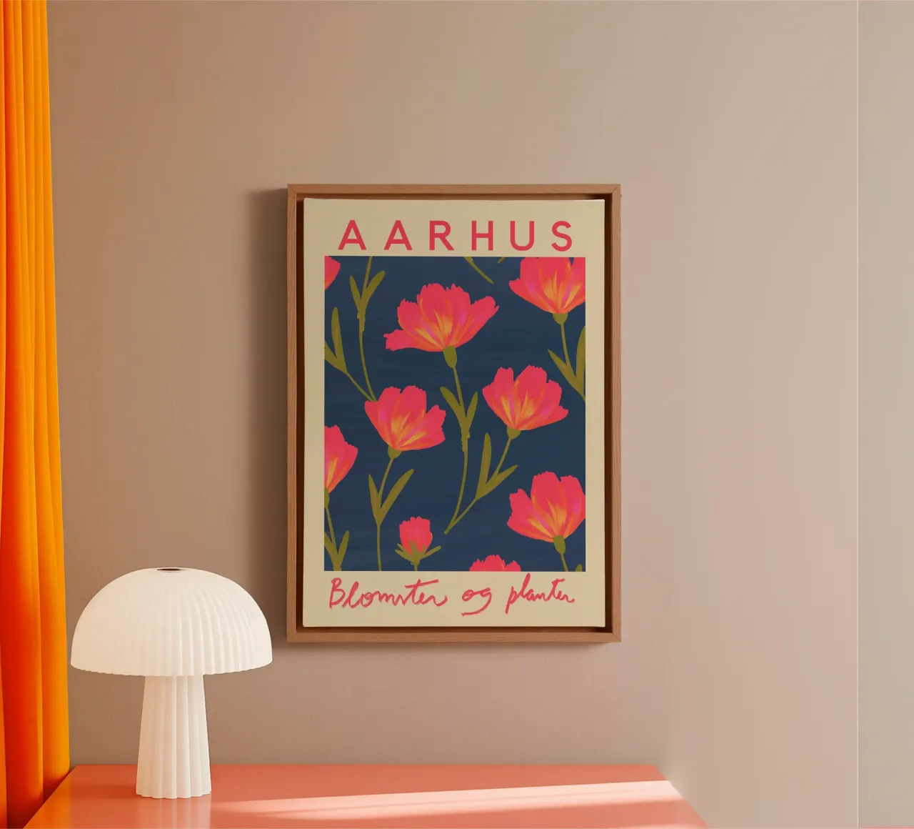 Mercado de flores de Aarhus lienzo de Klia M_Art