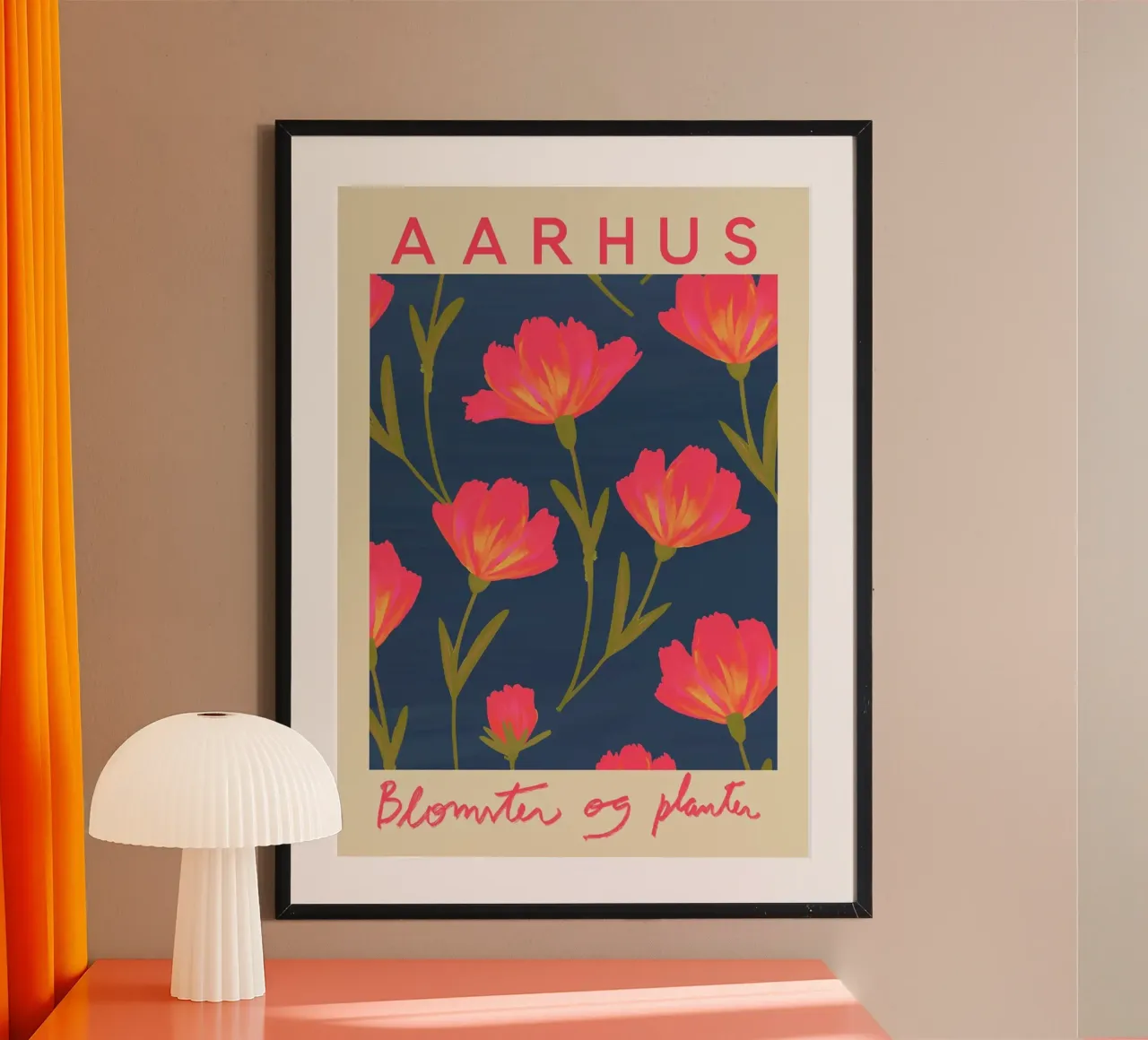 Mercato dei fiori di Aarhus carta hahnemühle da Klia M_Art
