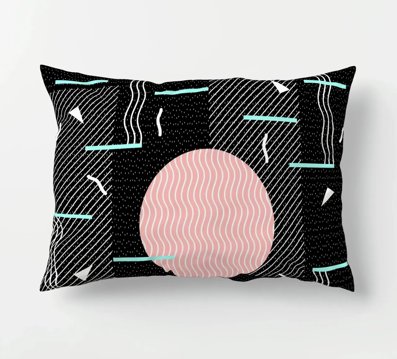 Memphis Summer Night decorative cushion by SilverPegasus