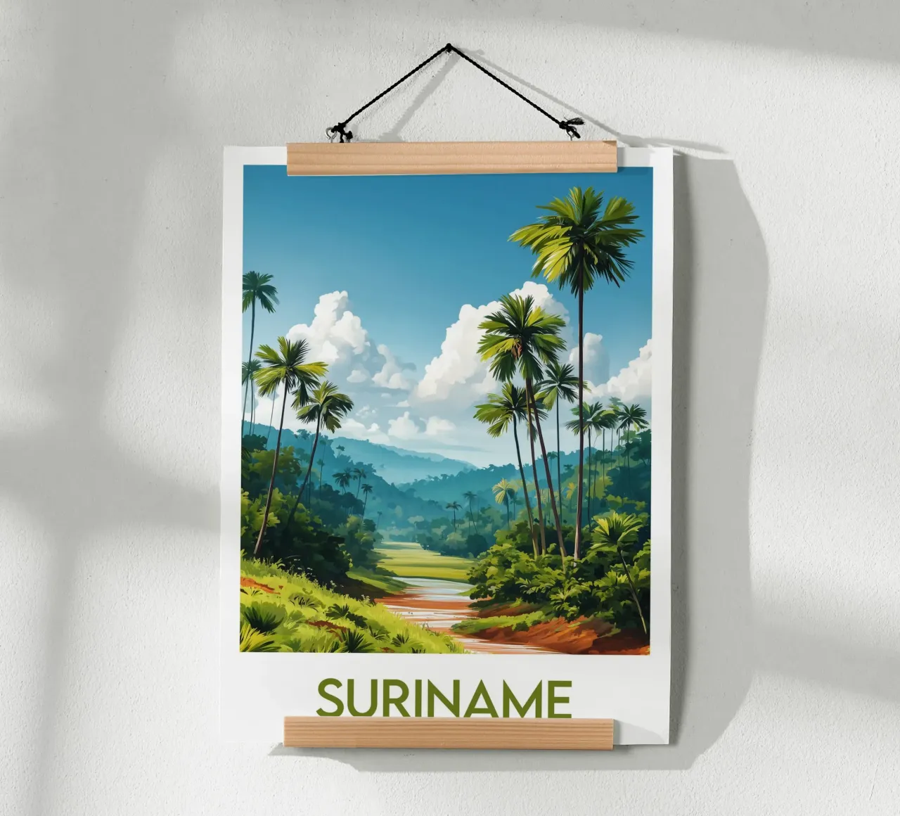 Affiche Suriname poster con telaio in plastica da Frame the World