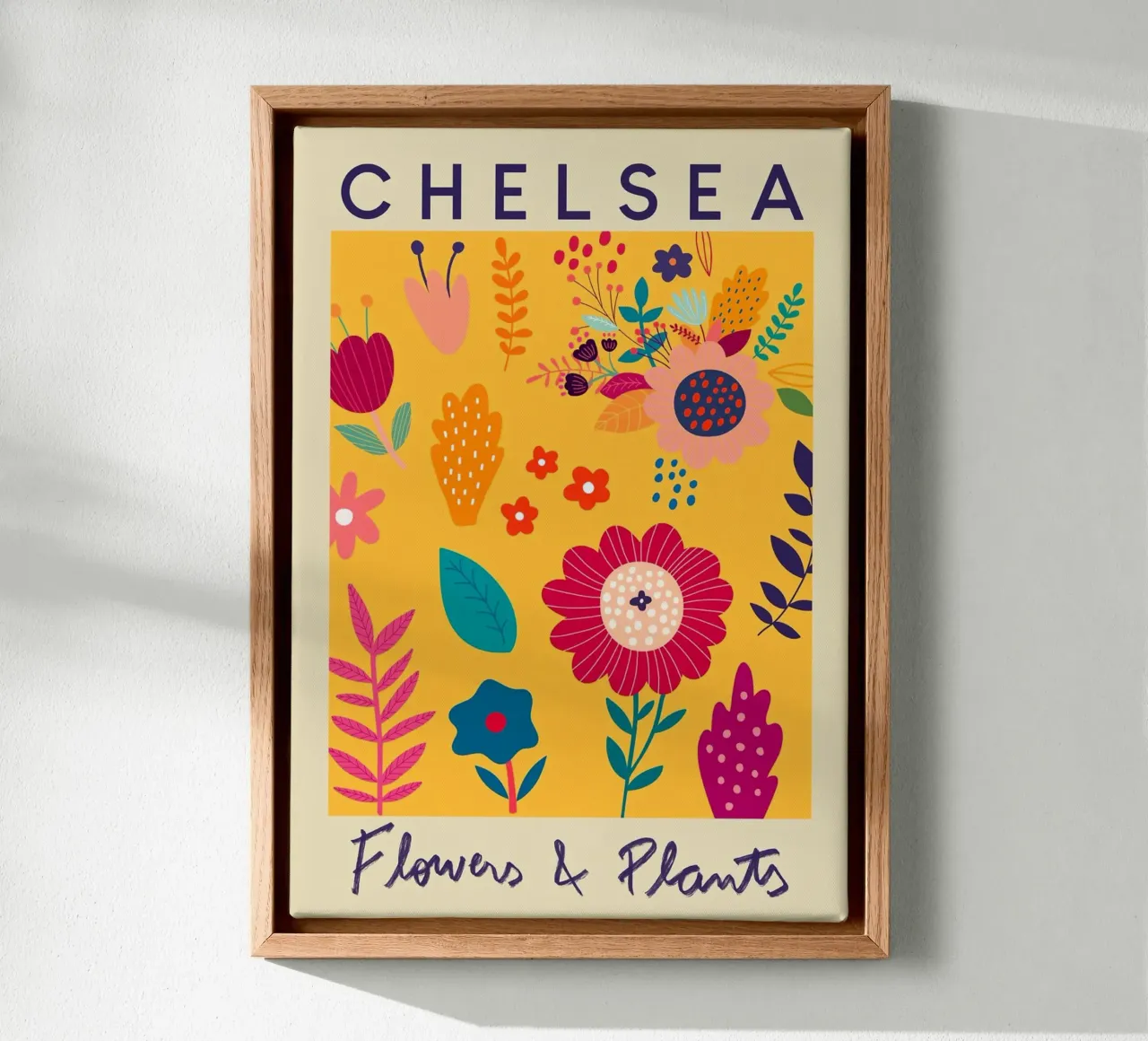 Mercato dei fiori di Chelsea tela con Cornice a cassetta da Klia M_Art