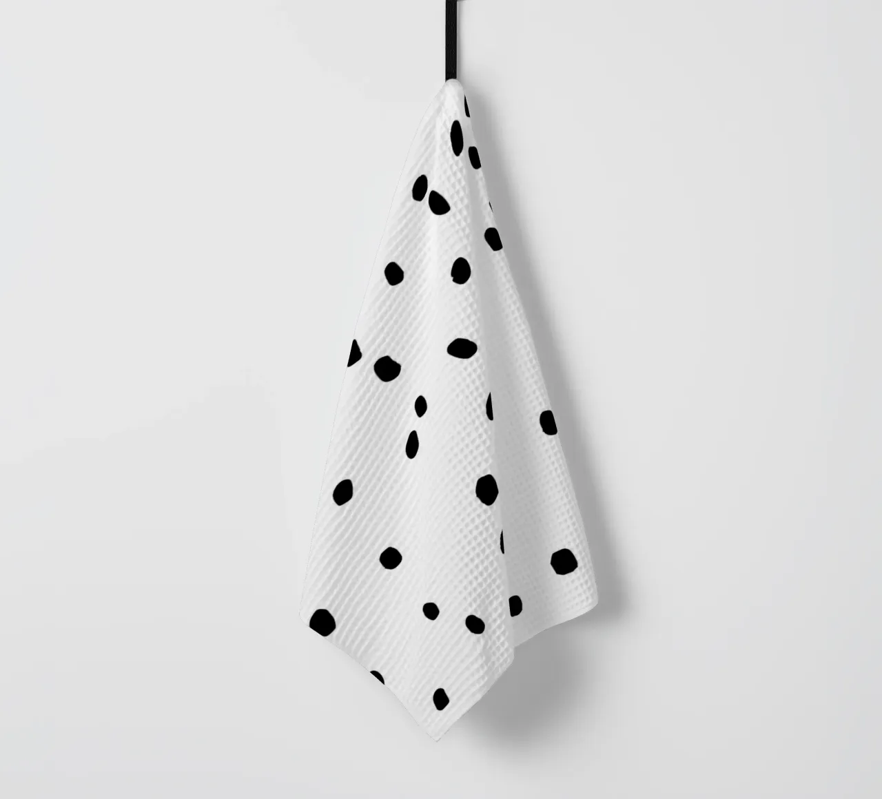 Points en noir et blanc torchon de Second Canvas