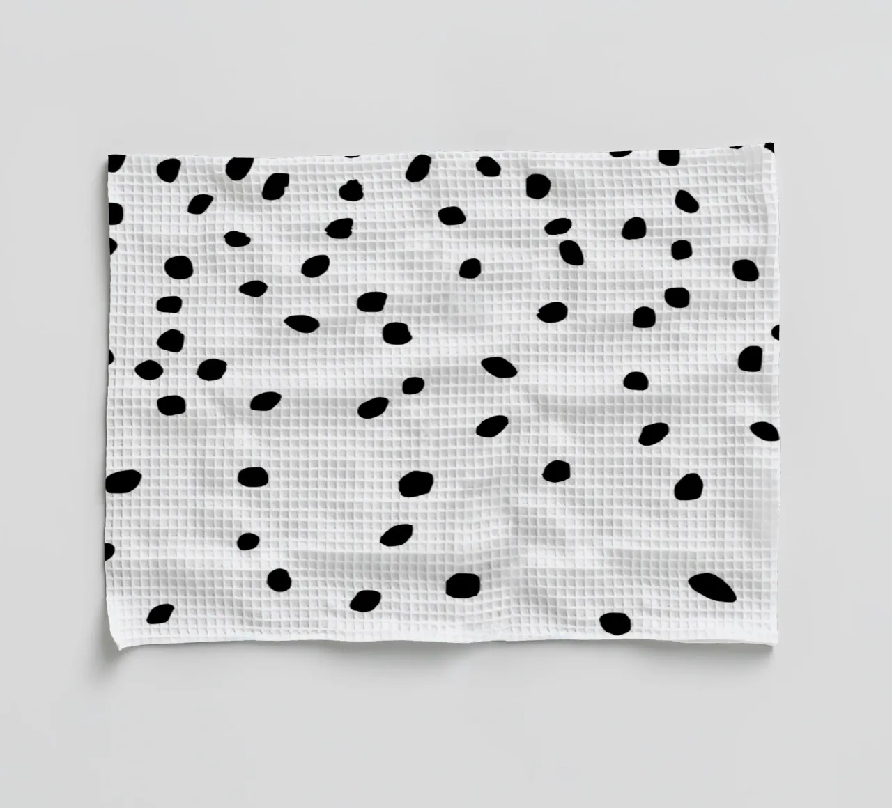 Points en noir et blanc torchon de Second Canvas