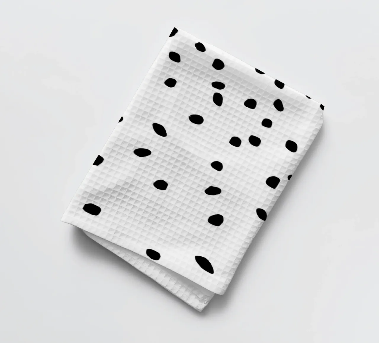 Points en noir et blanc torchon de Second Canvas