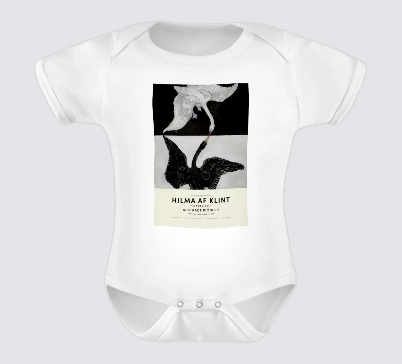 Hilma af Klint - The Swan, No. 1 body neonato maniche corte da Vintage by JUNIQE
