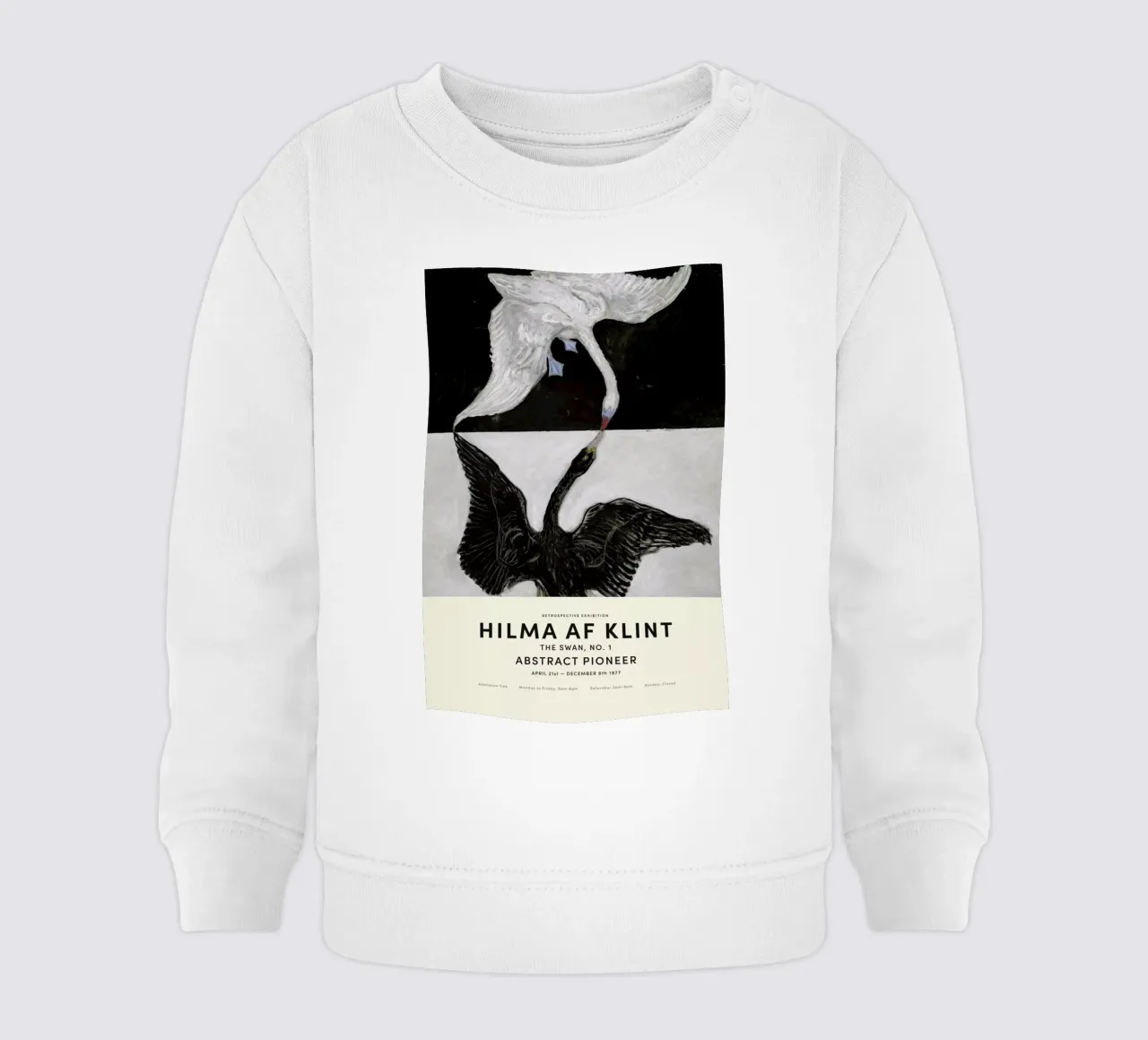 Hilma af Klint - The Swan, No. 1 baby sweatshirt van Vintage by JUNIQE