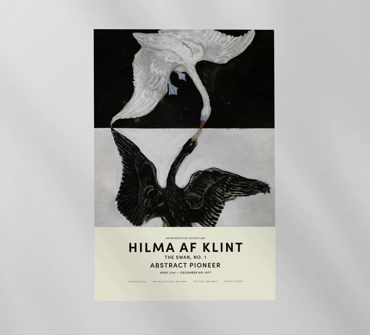 Hilma af Klint - The Swan, No. 1 film rétro-éclairé de Vintage by JUNIQE