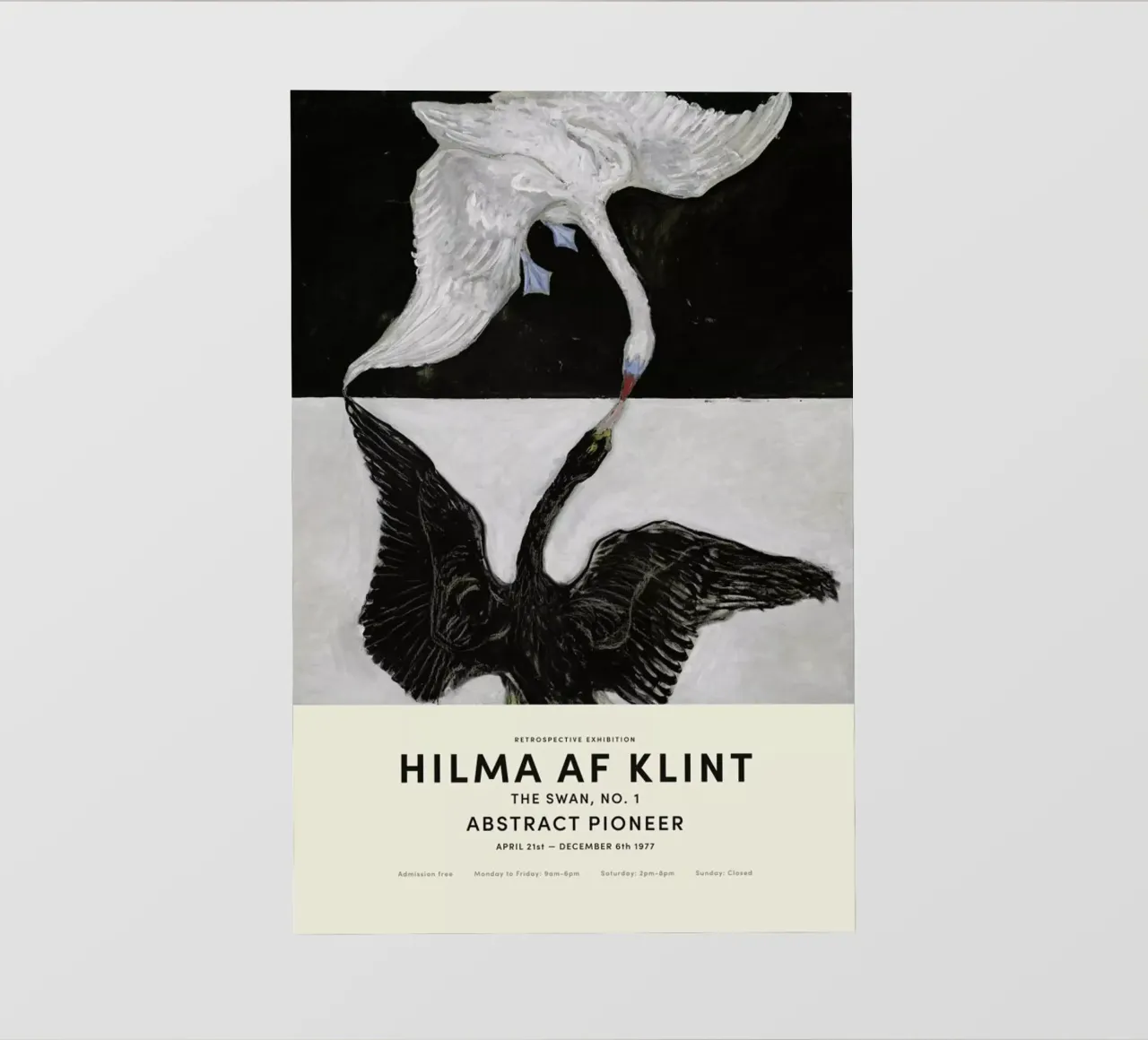 Hilma af Klint - The Swan, No. 1 pellicola backlit da Vintage by JUNIQE