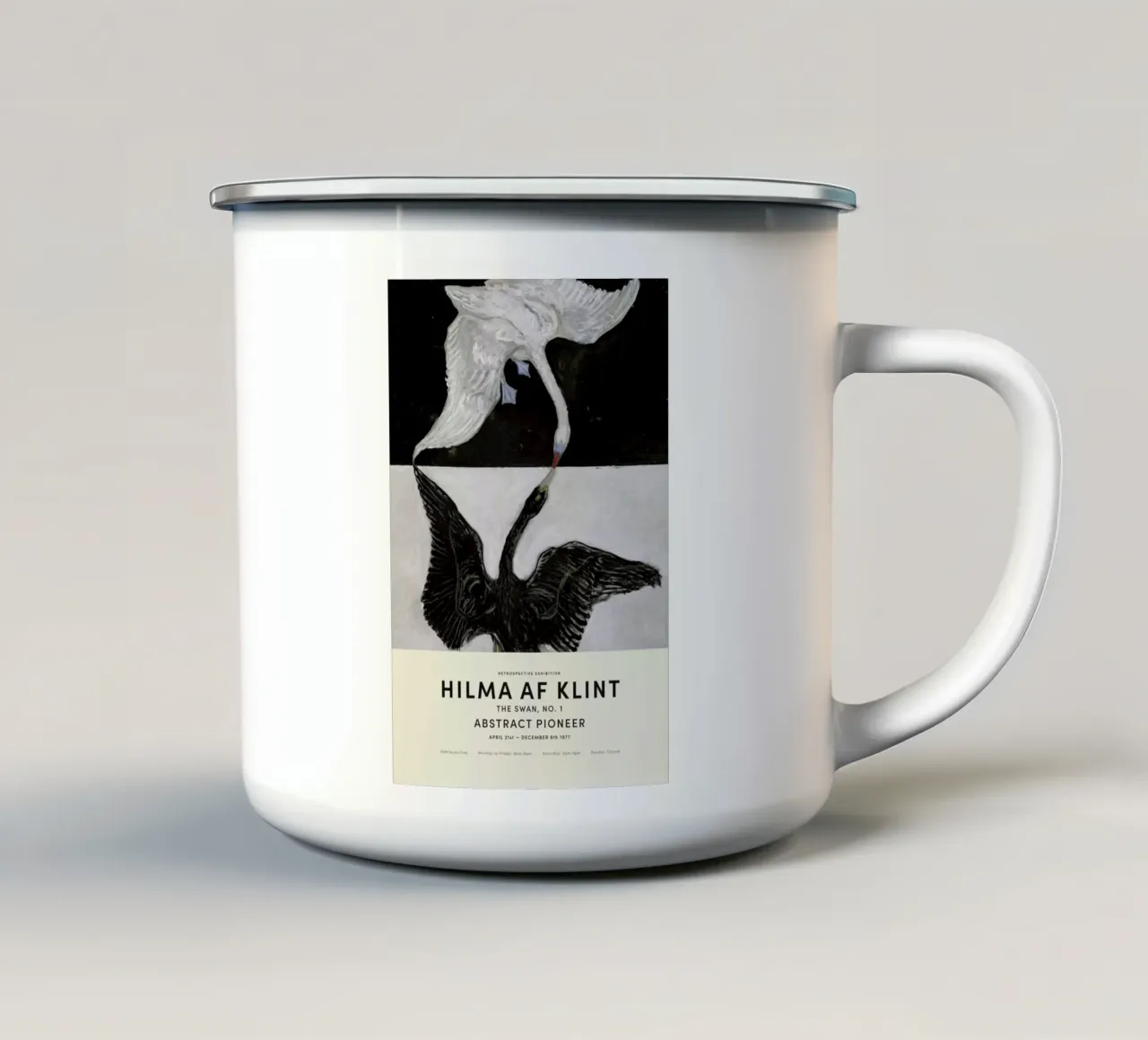 Hilma af Klint - The Swan, No. 1 tazza in smalto da Vintage by JUNIQE