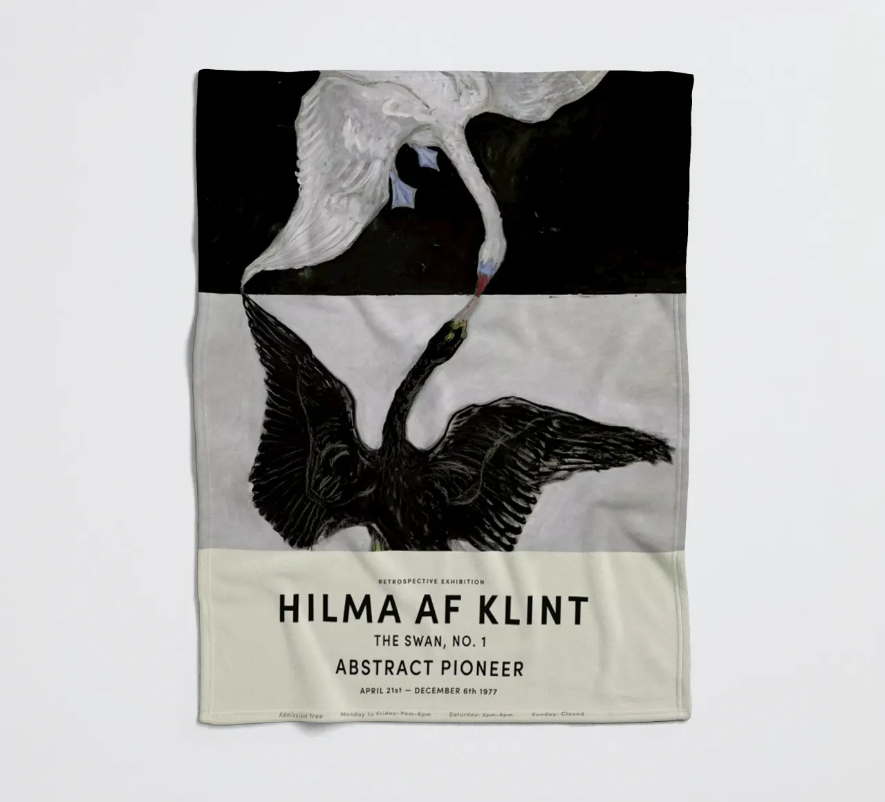 Hilma af Klint - The Swan, No. 1 coperta in pile da Vintage by JUNIQE
