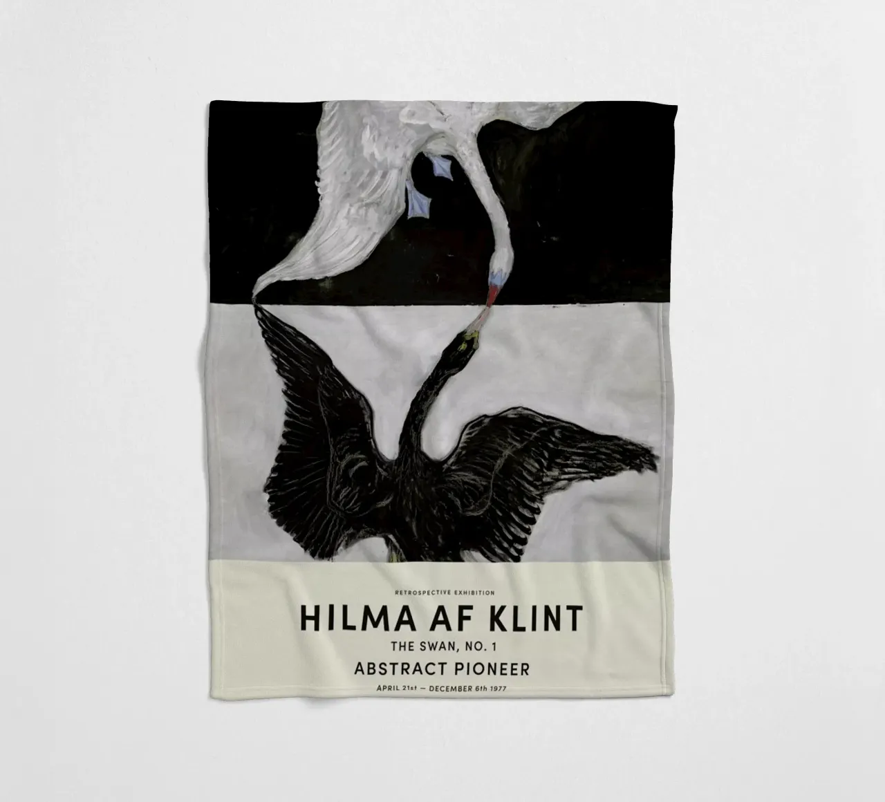 Hilma af Klint - The Swan, No. 1 coperta in pile da Vintage by JUNIQE