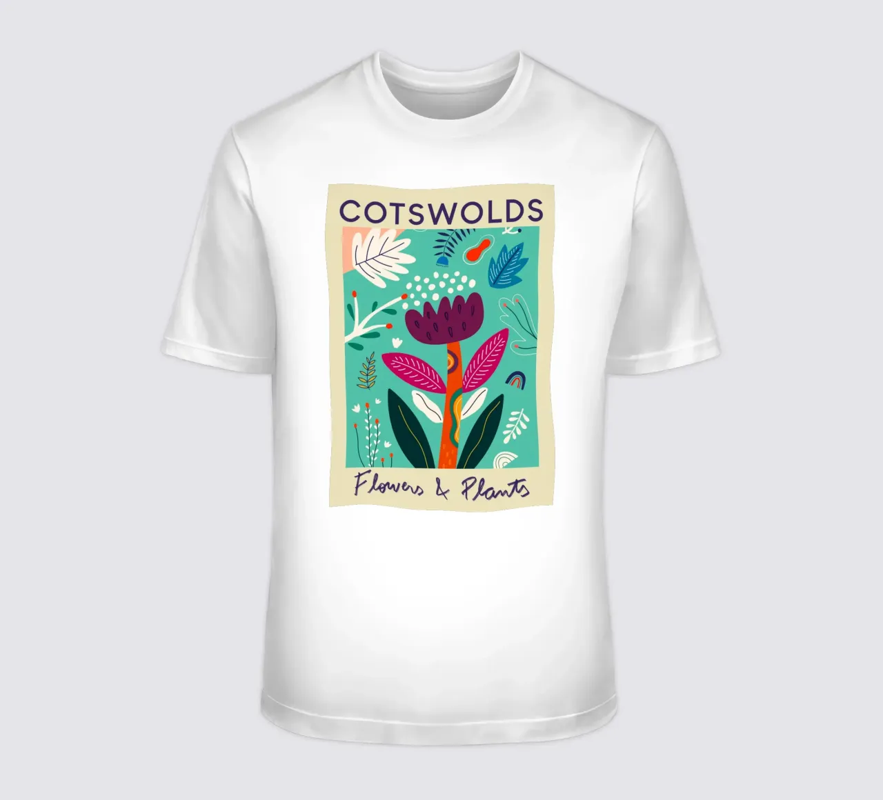 Mercato dei fiori di Cotswolds t-shirt da Klia M_Art
