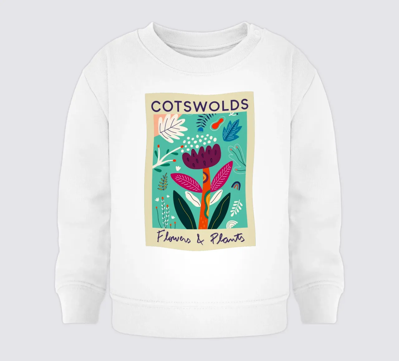 Mercato dei fiori di Cotswolds felpa neonato da Klia M_Art