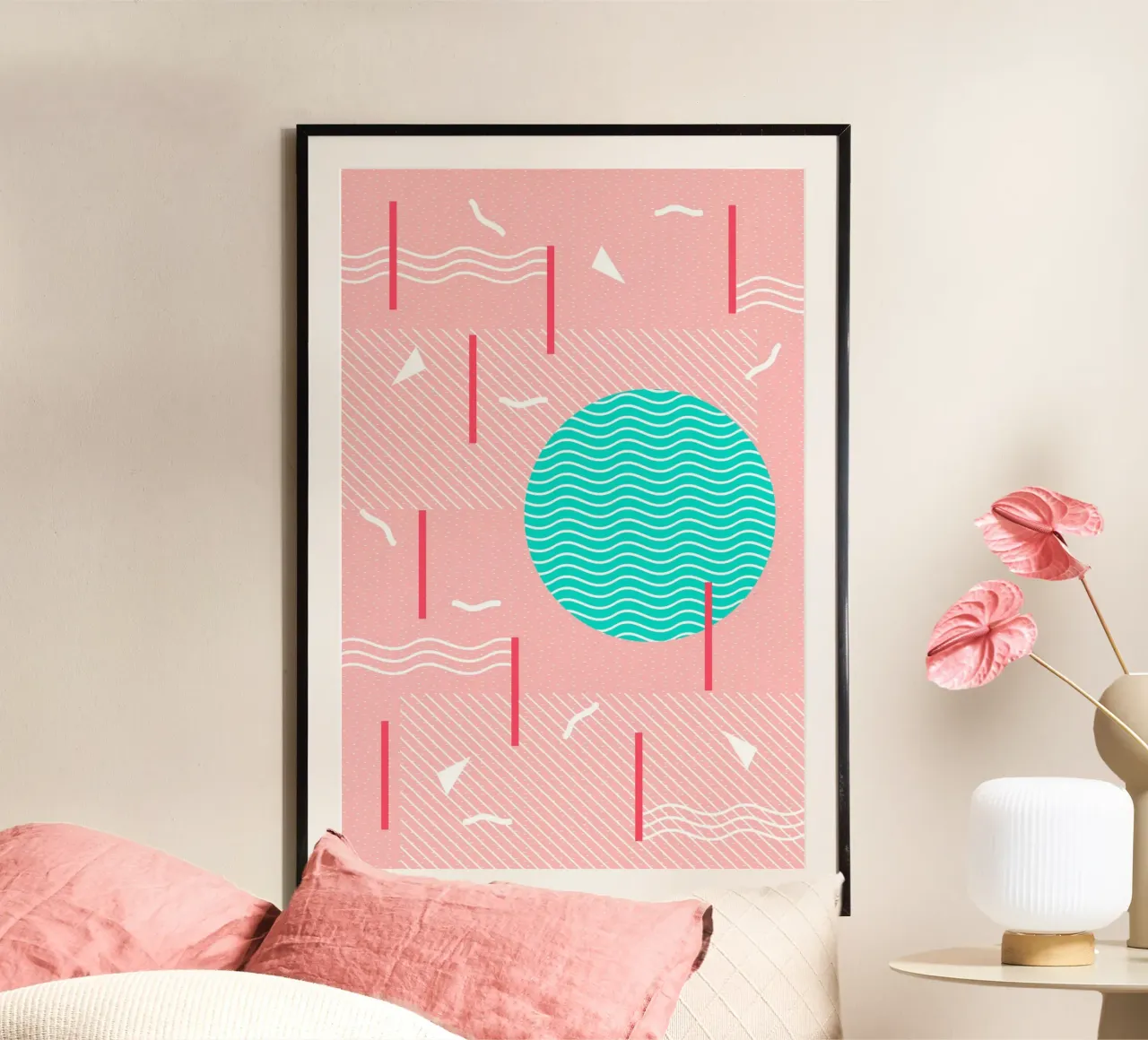 Sprazzi d'estate a Memphis poster con telaio in plastica da SilverPegasus