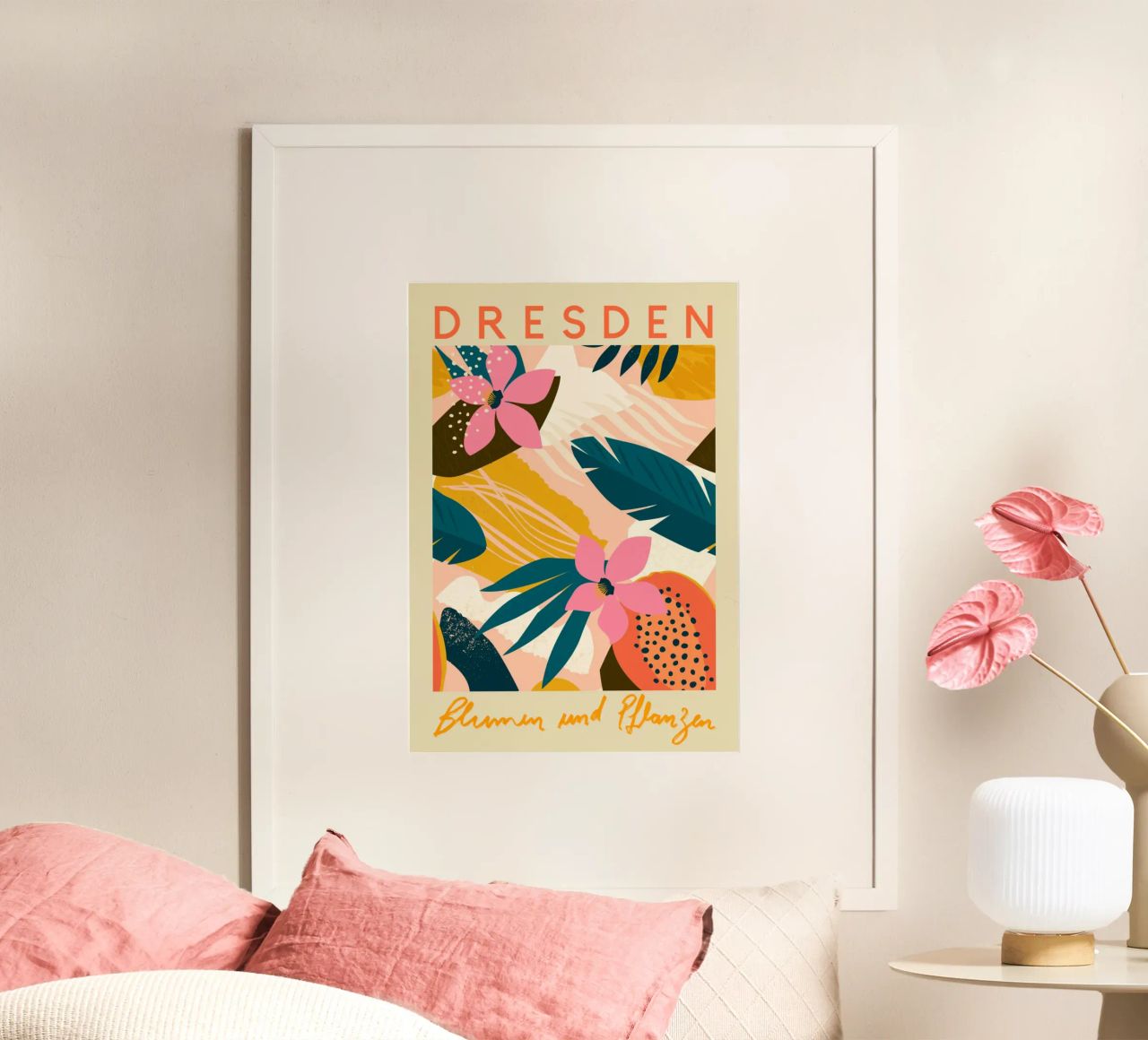 Dresden Flower Market Poster von Klia M_Art