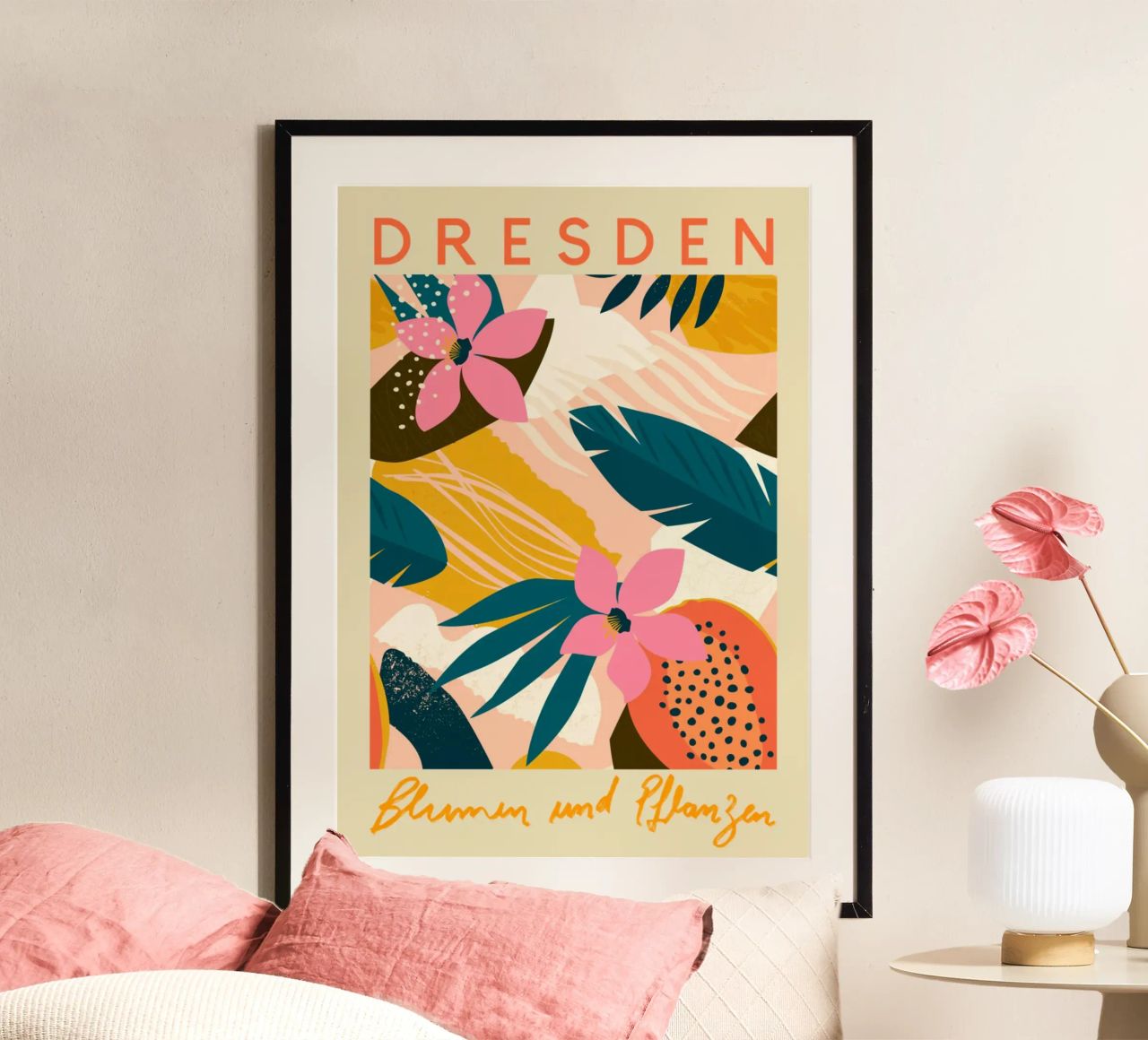 Dresden Flower Market Poster von Klia M_Art